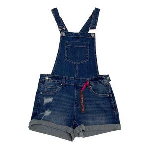 Dollshouse Juniors overalls denim shorts pants blue size 7